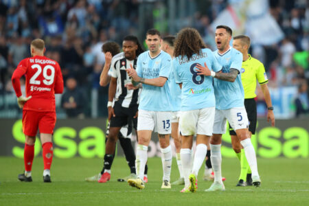 Lazio celebrate Juventus